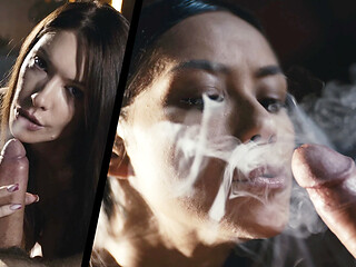 Compilation Facial Smoking Blowjob