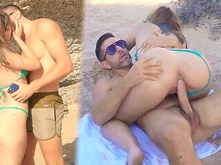 Hot White Bubble Butt Portuguese gets Picked Up in the Beach