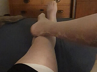 white stockings and masturbating