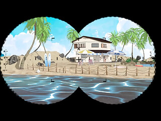 Secret beach sex with seductive moans in 3D animation