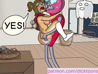 Everyone has fucked Eileen except Benson, He fucks her and cums inside. - regular show cartoon parody