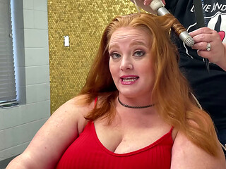 Gigantic Redhead Julie Ginger Never Skips a BBC JM1522