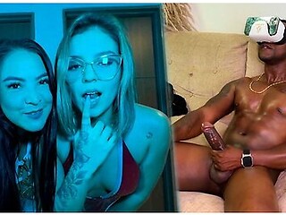 Big Cock Black Guy Uses Vr Glasses To Look At Two Beautiful Colombian Girls And Fuck Them