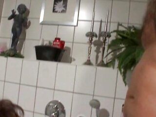 German Amateur Couple Fucking Hard in the Bathroom