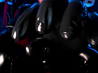 rubbing my latex gloves