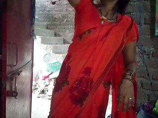 Bhabhi's ass fucked brother-in-law's cock standing up in doggy style Hindi audio
