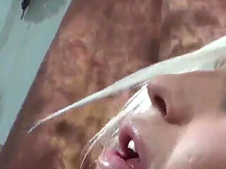 Beautiful Blonde Displays Her Dancing and Smoking Talents