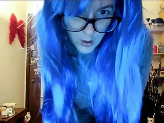 Blue Haired Gamer Girl Farts on Your Face
