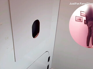 Straight Cock at the Gloryhole - Tongued Until He Cums
