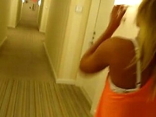 Cheating girlfriend fucked hard in hotel room