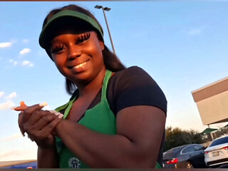 Starbucks waitress gets fucked on break