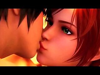 Talim x Amy Sorel lesbian kissing (Soul Calibur VI/ AI generated)
