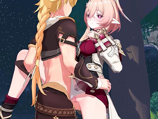 Genshin Impact - Linnea Outdoor Sex with Aether - Hentai 3D Animation