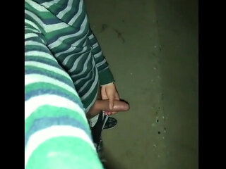 Twink Pisses with Erection Under the Bridge - Uncut Cock