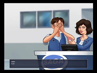 Public facial for Josephine in the Summertime Saga