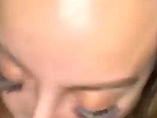 Teanna Trump's deepthroat BJ in cowgirl POV