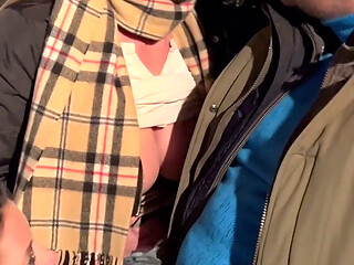 Nighttime Ski Slope Threesome