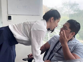Hot Latina Professor NamiQsein Seduces Student Marasex in 4K School Uniform Fuck