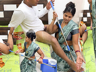 Komal's landlord Bima was sleeping while wearing the lawsuits, so I mopped her ass and then he landed in my pussy in the hustle