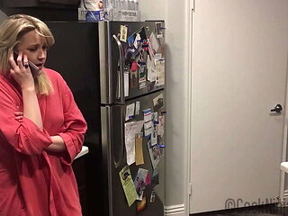 Blonde MILF Step Mom Confesses & Fucks Step Son on Christmas - POV BJ & Big Tits