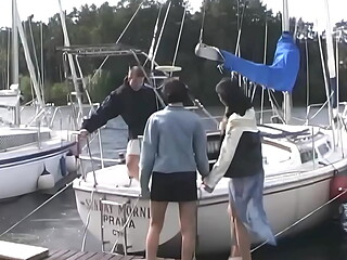Threesome in boat