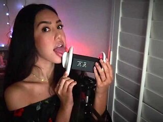 Beautiful Latina Ear Licking ASMR