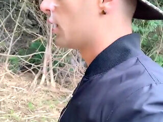 Walking Outdoor with Cum on Face - Cum Walk and Jerk off with Covered Face