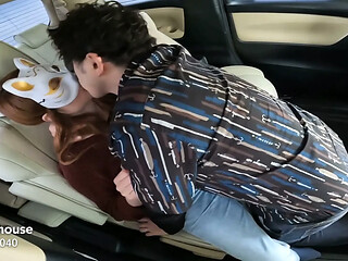 Car Sex Naked Next to the Husband