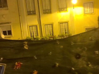 Amateur Boy Catches His Friend Pissing in the Street and Touches His Cock