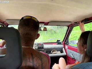 Italian babe cheated on gets her ass fucked on a car