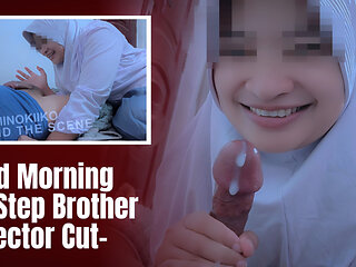 dc Asian Hijab Girl Shocked to See a Morning Wood From Her Step Stepbrother - Minokiiko