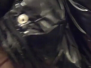 Milfycalla My Friend Cums 3 Times on My New Black Shiny Puffy Downjacket!