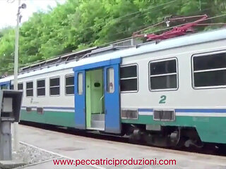 Italian slut fucked in the station