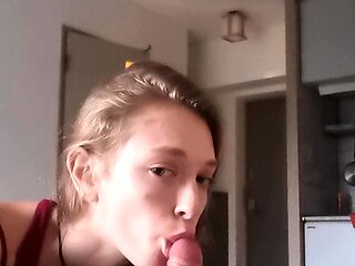 Amateur BJ Oral POV Blowjob Cumshot