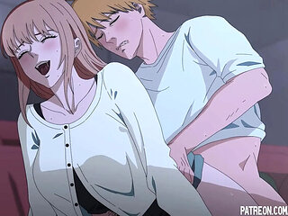 Public Cinema Sex Excites Makima Hentai Anime Fuck