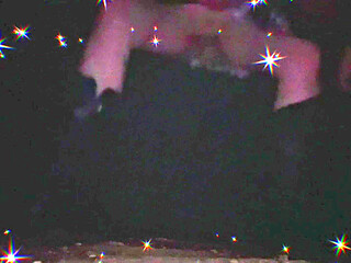 Outdoor Peeing in a Field at Night