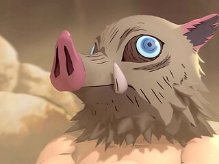 Demon slayer Inosuke fuck Nezuko