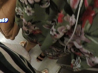 Hot MILF Stranger Grabs & Rubs My Hard Dick Through Shorts on Crowded Train