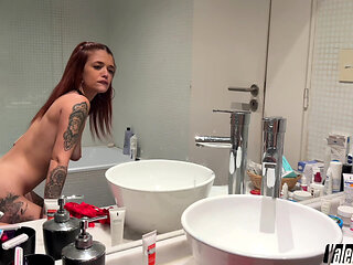 I Made My Best GirlFriend Undress For Me In The Bathroom and We Fuck After -Mile Gomez & Mr. Roca
