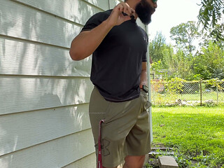 Bearded Muscle Cub Cigar Cum Outdoors