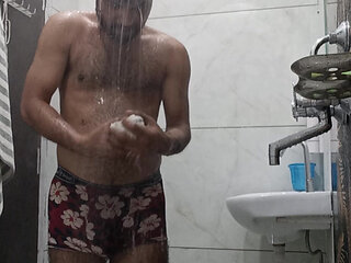 Indian desi police officer stepuncle get enjoy shower and masterbation part III