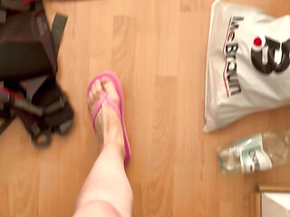 POV: Sounds of Flip-flops Walking