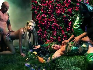 Batfuck Ravages Poison Envys Slutty Nymphs, Filling Their Holes with Cock