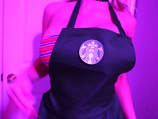 STARBUCKS BIMBO EMPLOYEE Gets FUCKED DURING SHIFT