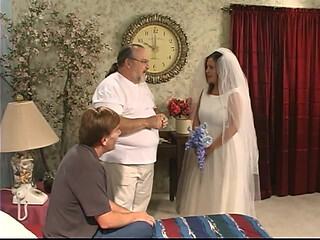 Just Married Curvaceous Girl Bloom Slipped Between the Sheets to Her Lover After Marriage Ceremony with That Looser