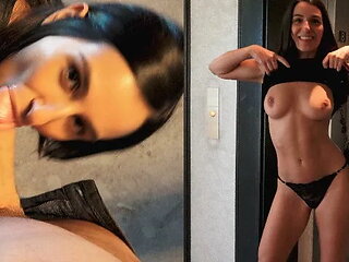 Hot Couple Quickie, Big Cock Small Pussy, Cum in Mouth