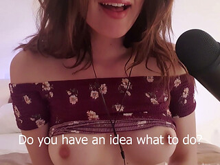 German teen tells you exactly how to lick her pink holes (German JOI)