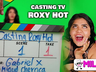 Two cocks in Roxy Hot'_s mouth and pussy