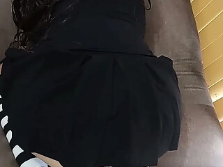 I Saw My Stepsister in a Miniskirt and Couldn't Resist Rubbing Against Her