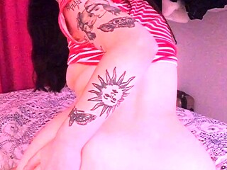 Stacked brunette goes solo toys and masturbation